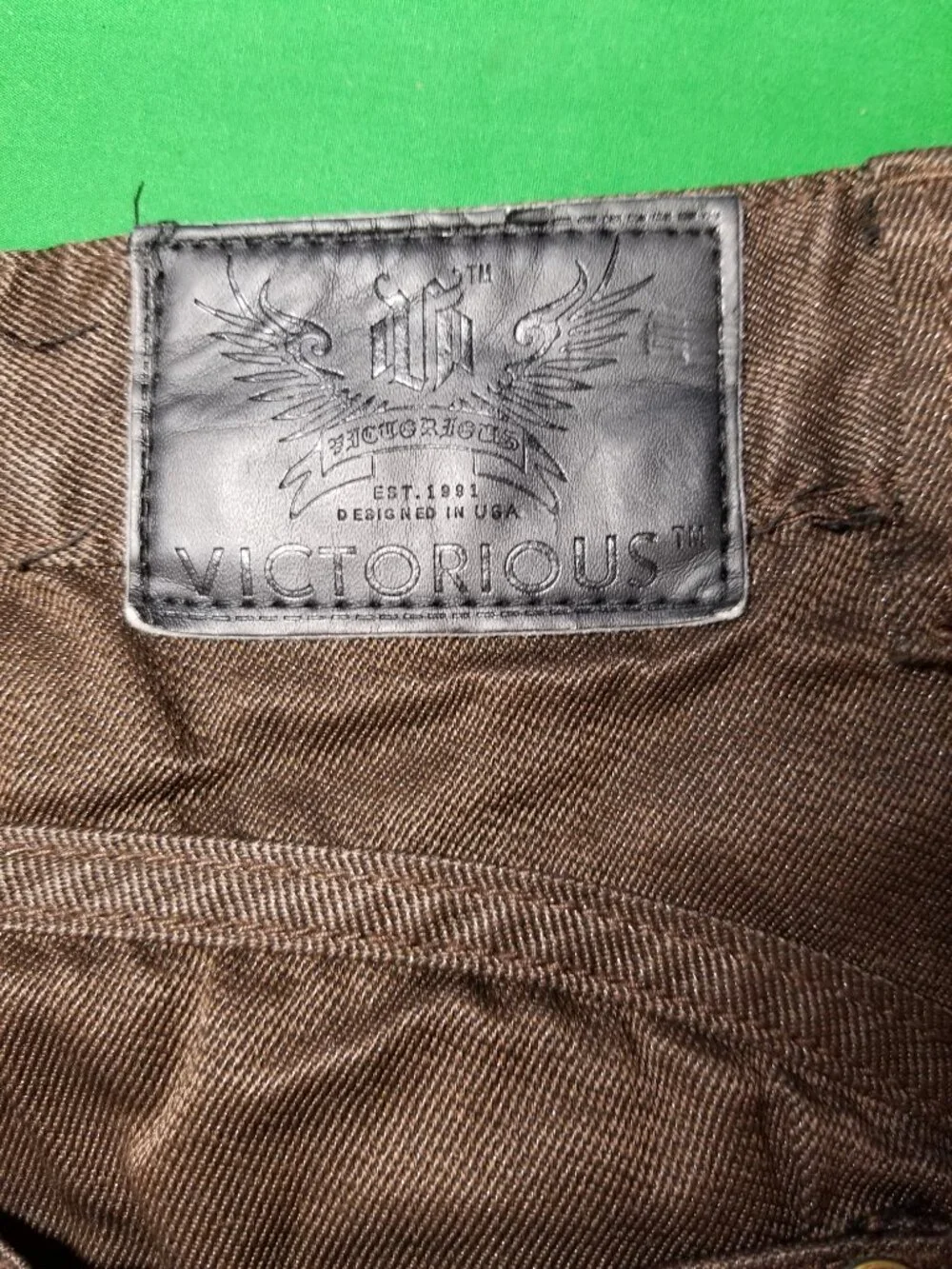 Victorious Premium Collection Mens 38x32 Brown Baggy Pant Retro Y2K Street Skate